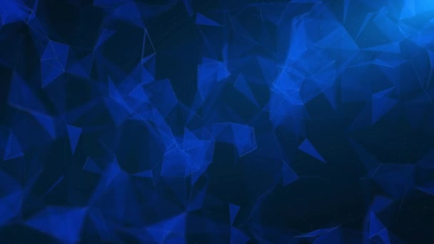 Streszczenie Niebieski Splot Cyfrowy Kolor Fala Triangulacja Kształty Fali Cyfrowej — Wideo stockowe