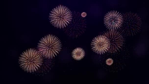 Feliz Celebração Diwali Fogos Artifício Estourando Biscoitos Coloridos Fogos Artifício — Vídeo de Stock