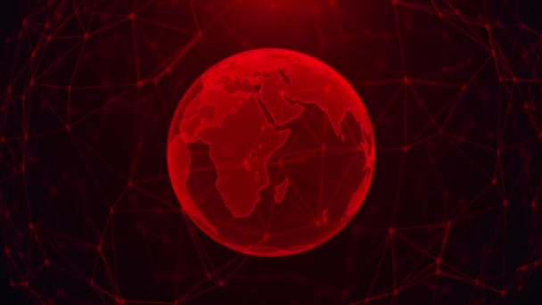 사이버 온라인 데이터 글로벌 인터넷 네트워크 Ddos 사이버 경고해 데이터 — 비디오