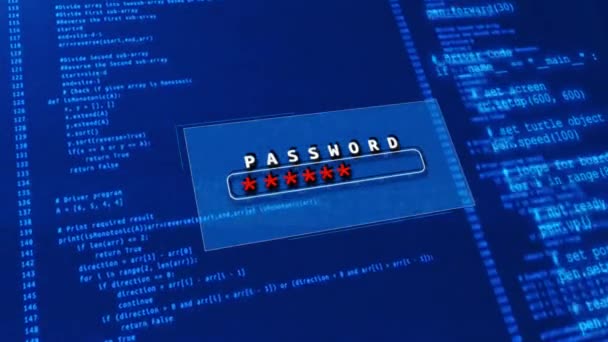 Pozor Nebezpečí Porucha Pozadí Počítačový Virus Znak Chyby Hacknutého Systému — Stock video