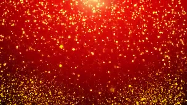 Kerstmis Celebration Event Motion Abstract Achtergrond Glinsterende Deeltjes Lens Flare — Stockvideo