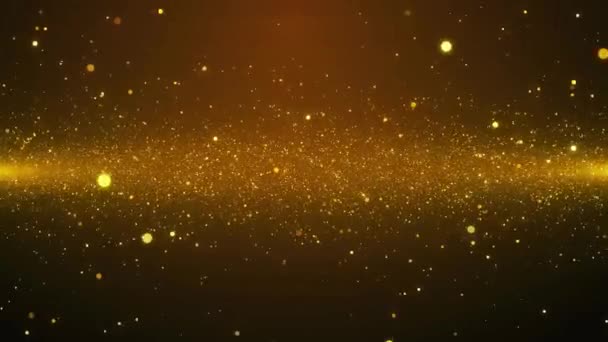 Parlak Işık Parçacıkları Soyut Animasyon Arka Planına Çeker Ödül Sahnesi — Stok video