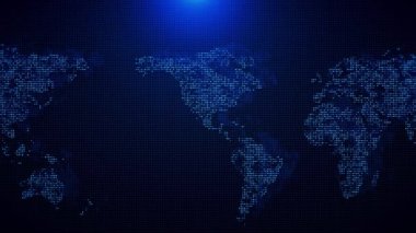 IOT AI teknolojisini hesaplayan küresel şifrelenmiş siber güvenlik ağı veri siber güvenlik bulutu. Veri bilimi, parçacıklar, dijital dünya, sanal gerçeklik, siber uzay, metaevren. Siber uzay, Ai 4K 3D