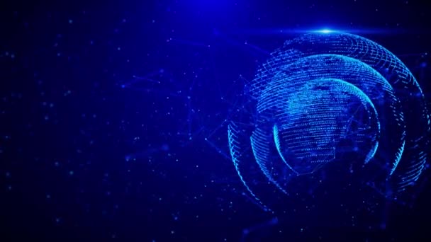 Данные Глобальной Зашифрованной Сети Кибербезопасности Облачные Вычисления Iot Технологии Наука — стоковое видео