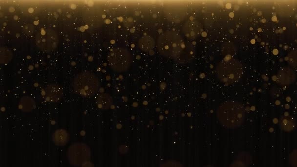 Golden Night Falling Gordijn Royal Glitter Light Awards Graphics Achtergrond — Stockvideo