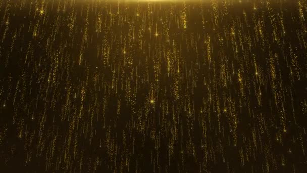 Етап Світло Золотий Блиск Запалює Частинку Елегантний Ефект Освітлення Світиться — стокове відео
