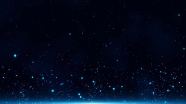 4K Soyut Parçacık Gürültüsü Dijital Çemberi. Geleceğin dairesel ses dalgası. Büyük Veri Görselleştirme. 3D Sanal Uzay VR Siber Uzayı. Şifreli Para Birimi. Işık Efektleriyle Perspektif Izgarası