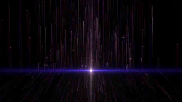 Фиолетовые Частицы Золотой Пыли Мерцают Черном Фоне Волшебная Премия Дизайн — стоковое видео