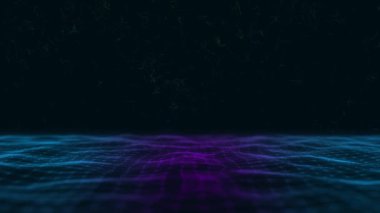 4K Hi teknoloji dijital teknoloji konsepti. Bilim kurgu yüksek bilgisayar teknolojisi geçmişi. Soyut fütüristik dijital siber uzay, yüksek teknoloji, yüksek teknoloji iletişim konsepti fütüristik dijital yenilik