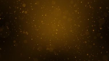 Altın konfeti yağmuru sahne kazanma olayına ışık tutuyor, soyut parçacık parıltısı lüks stil prim tasarımı. Fotokopi alanı ödül töreni, jübile, yeni yıl partisi ürün sunumları