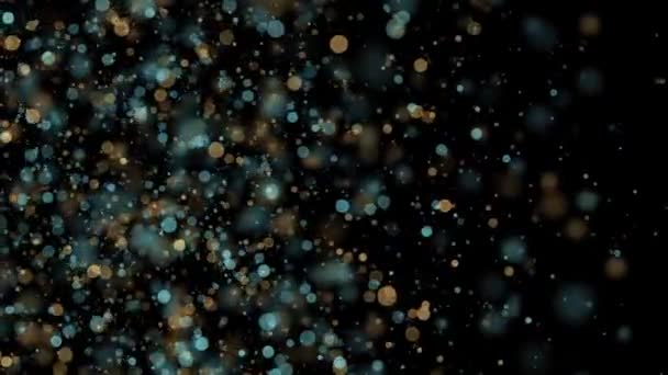 Partículas Bokeh Lujo Estrellas Brillando Aire Las Partículas Polvo Vuelan — Vídeo de stock