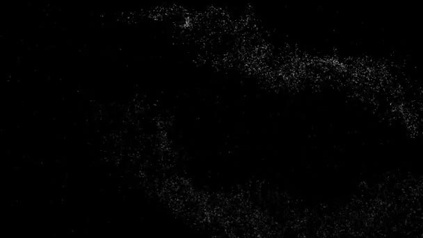 Блестящие Частицы Звездной Пыли Летят Замедленном Движении Фоне Анимации Воздушных — стоковое видео