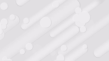 Soyut beyaz çizgili animasyon. Dijital minimum geometrik şekiller 3D BG. Teknoloji Hatları Bağlandı. Premium lüks beyaz şirket. Dalgalı, Noktalı, Yavaş Dalgalı, Dijital Düşük Polyester Şirket Uzayı.