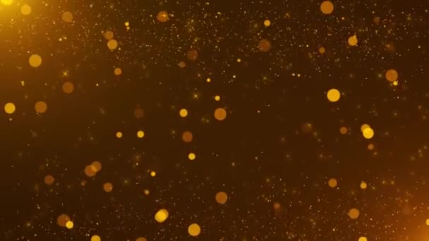 Golden Curtain Título Fundo Para Cerimônia Convite Celebração Natal Luxo — Vídeo de Stock