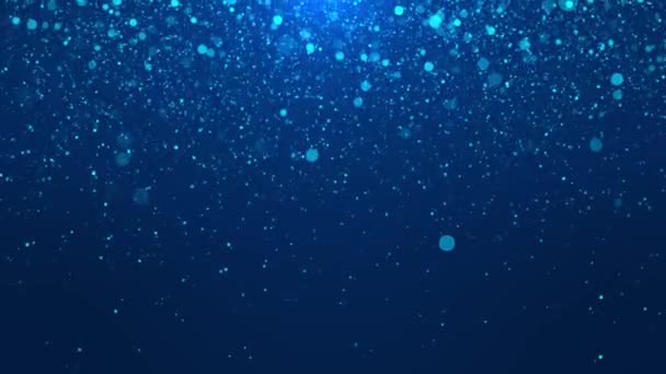 Прекрасна Розкішна Синя Технологія Лінії Блискучого Шару Частинок Світловий Вогник — стокове відео