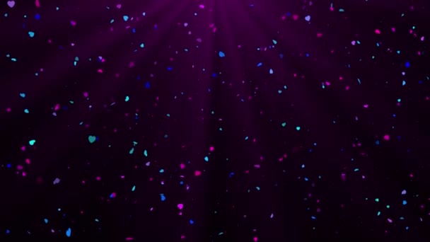 Guldfärgade Partiklar Damm Faller Guld Bokeh Glitter Flash Lights Bakgrund — Stockvideo