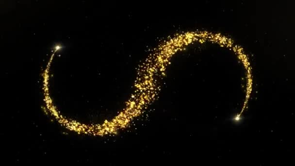 Happy Diwali Gold Spark Glitter Sfondo Scuro Celebrazione Felice Anno — Video Stock