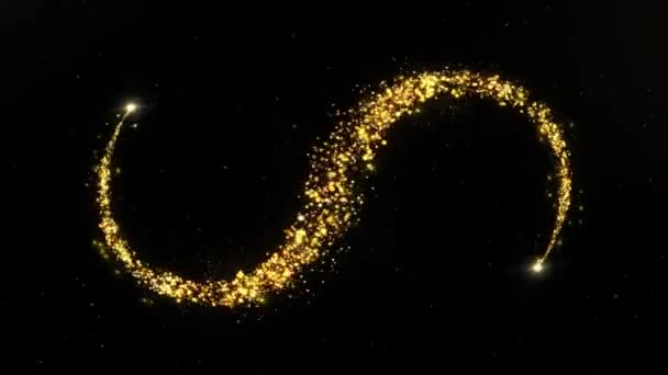 Feliz Resplandor Diwali Gold Spark Fondo Oscuro Celebración Feliz Cumpleaños — Vídeo de stock