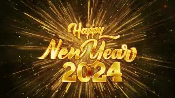 Feliz Ano Novo 2024 Natal Feriados Ano Novo Fundo Temporada — Vídeo de Stock