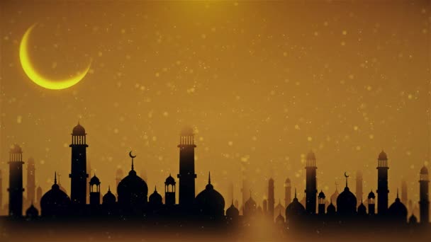 Arap Ramazan Kareem Slami Arap Geleneksel Fenerleri Yıldız Arkaplan Kutlama — Stok video