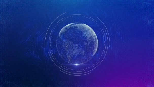 Global Säkerhet Information Teknik Data Nätverk Anslutning Skydd Artificiell Intelligens — Stockvideo