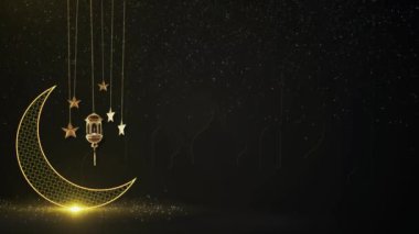 Gece parlayan yanan mumlu süs Arap feneri. Kutlama kartı, Müslümanların kutsal ayı Ramazan Kareem 'i davet et. İslami dekorasyon. Ramazan Kareem - Müslüman yılının görkemli ayı.