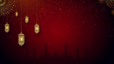 Şenlikli tebrik kartı Süslü Arap feneri, mum yakıyor, gece ışıldıyor, ışık saçıyor. Müslümanların kutsal ayı Ramazan Kareem 'e davetiye. Karanlık arka plan. Ramazan Kareem Bayramı Mübarek