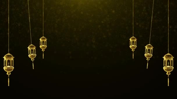 Рамадан Карим Модный Декор Поздравительная Открытка Календарь Листовка Мубарак Приветствие — стоковое видео