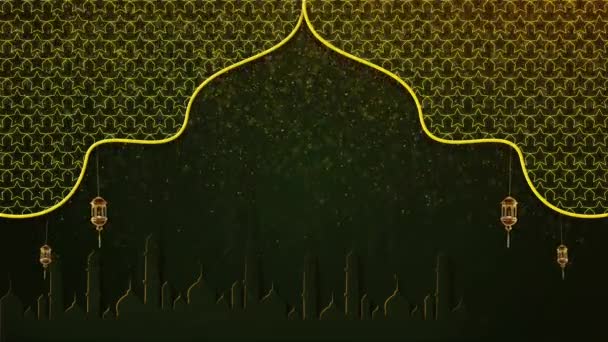Latar Belakang Bintang Lentera Animasi Latar Belakang Islam Idul Fitri — Stok Video
