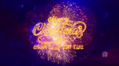 Mutlu yeni yıl animasyonu 2024 harfleri, havai fişeklerle gösterişli sinematik altın animasyonlar. Havai fişek kutlaması partisi dilekleri. Dilekler, Olaylar, Mesaj, Tatil. Açılışı selamla. Yeni Yıl.
