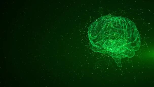 Штучний Інтелект Цифровий Електричний Мозок Великі Дані Або Кібербезпека Комп — стокове відео