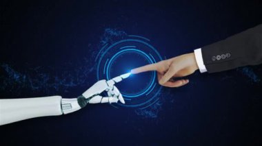 İnsanların gelecekteki robotları ve insani gelişimleri hakkında 3 boyutlu yapay zeka araştırması. Veri madenciliği bilgisayar öğrenme teknolojisi tasarımı. küresel ağ Yenilik Üretimi Metaverse