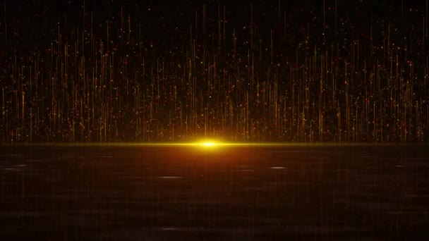 Schöne Luxus Licht Funkelnden Teilchen Blinkenden Bühnenhintergrund Stilvoll Für Event — Stockvideo