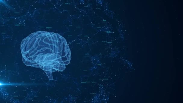Τεχνητή Νοημοσύνη Ψηφιακό Ηλεκτρικό Εγκέφαλο Μεγάλα Δεδομένα Κυβερνοασφάλεια Βαθιά Μάθηση — Αρχείο Βίντεο