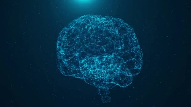 Cerebro Humano Alimentado Por Inteligencia Artificial Concepto Negocio Salud Médica — Vídeo de stock