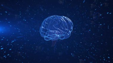 Yapay Zeka Dijital Derin Öğrenme. Elektronik devre, büyük veri bilgisayar makinesi ağı IoT Internet of Things. 3D fütüristik kuantum bulut hesaplama arka planı. yenilik teknolojisi