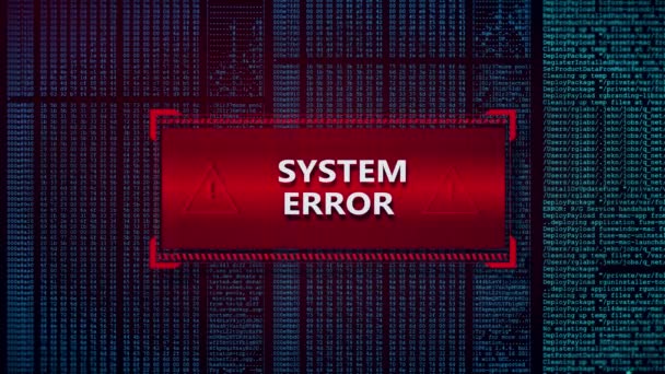 Cyber Crime Hacking Ataque Sistema Hackeado Hacking Computador Firewall Segurança — Vídeo de Stock