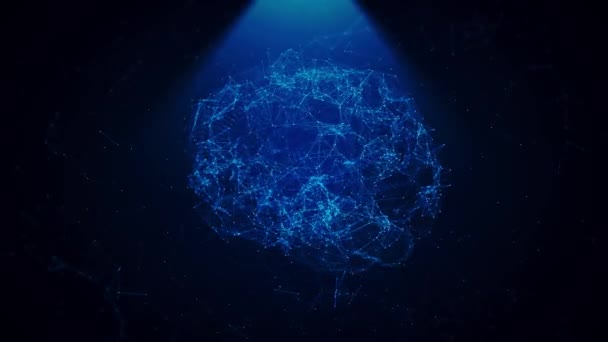 Künstliche Intelligenz Digitales Elektrisches Gehirn Big Data Oder Cybersicherheit Deep — Stockvideo