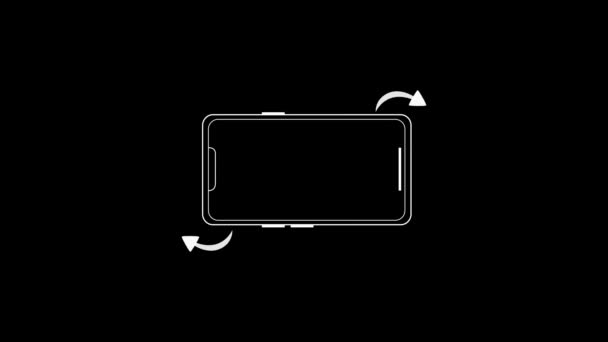 Animation Please Rotate Your Phone Landscape Forgás Jobb Élmény Érdekében — Stock videók