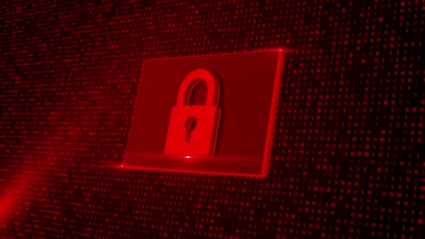 Síťový Bezpečnostní Systém Osobní Údaje Kybernetická Bezpečnost Technologické Služby Internet — Stock video