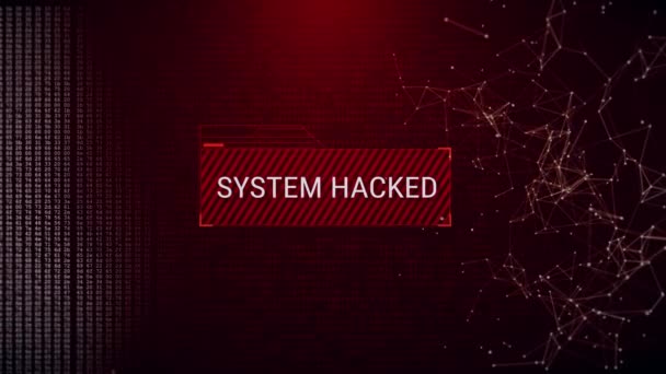 Cyber Attack Hacker Phishing Security System Koncept Zhoubný Software Viry — Stock video