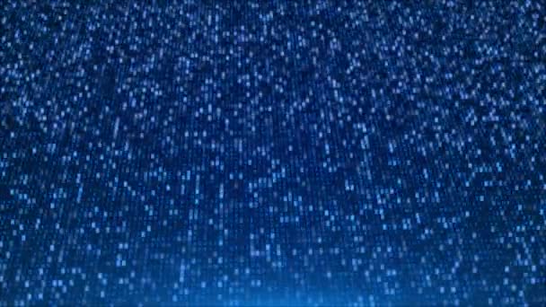 Big Data Digitális Kód Futó Kék Mainframe Futurisztikus Informatikai Számítógép — Stock videók