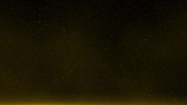 Futuristisches Glitzern Weltraum Goldene Luxuspartikel Abstrakten Hintergrund Leuchtende Floating Flare — Stockvideo
