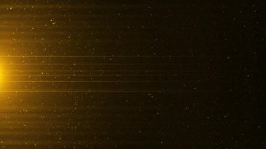 Lüks altın konfeti, toz seremonisi parçacıkları animasyonunu ödüllendiriyor. Tören, etkinlik, bayram, parlak, karanlık, değişken arkaplan. Yıldönümü, yeni yıl, etkinlik, Noel, festival, Diwali. 4K 3D 2024