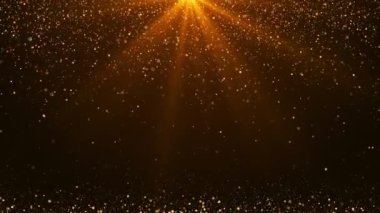 4K Glitter, arkaplan görüntülerini kutluyor. Uzay ödüllerinde fütürist ışıltılar, toz gradyanı arka planında. Noel kutlaması. Mutlu yıllar. Karizma kutlaması konsepti.