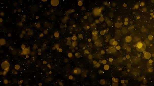 Абстракция Искрящийся Золотой Праздничный Боке Фоновая Анимация Праздничное Движение Награды — стоковое видео
