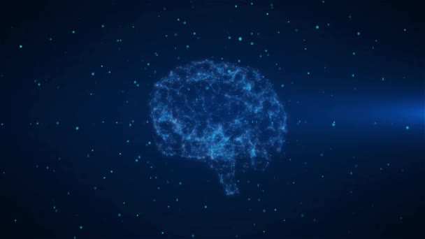 Futuristic Creation Искусственный Интеллект Цифровой Мозг Мозг Жизни Глубоко Обучающаяся — стоковое видео