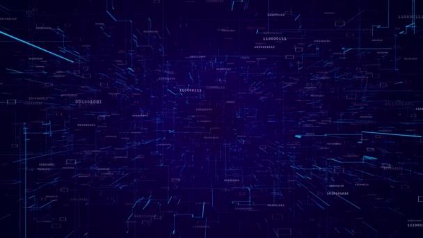 Abstrakt Data Line Grid Technology Big Data Digital Innovation Cyberpunk — Stockvideo