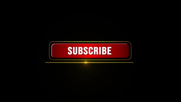 Botón Rojo Bell Subscribe Recordatorio Button Pop Youtube Subscribe Bell — Vídeos de Stock
