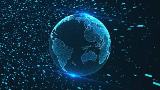 Глобальное Сетевое Соединение Большие Данные Социальная Сеть Глобальные Компьютерные Сети — стоковое видео